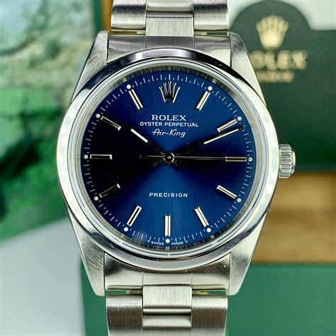 used rolex air king blue dial|rolex air king price list.